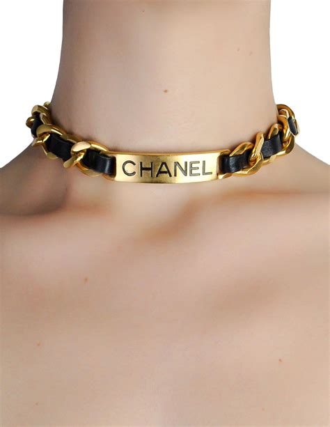 chanel choker black